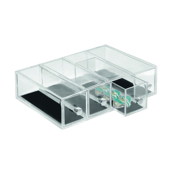Organizator cu 4sertare iDesign Clarity, înălțime 25,5 cm-image-2