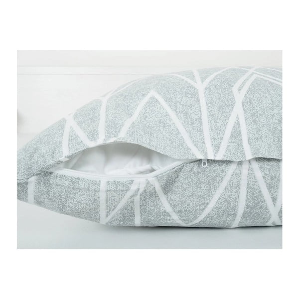 Lenjerie de pat gri din țesătură crep pentru pat de o persoană 140x200 cm Gray Stripes – B.E.S.-image-2