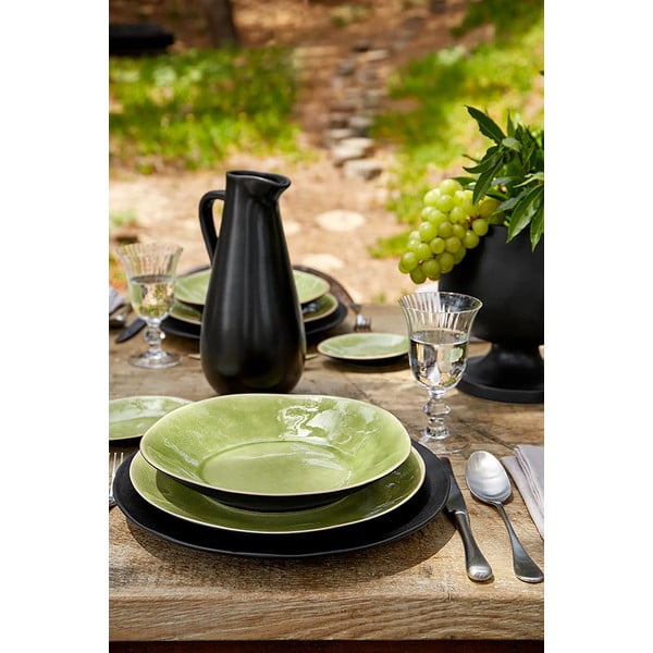 Farfurie adâncă din gresie ceramică Costa Nova Riviera, ⌀ 25 cm, verde-image-3