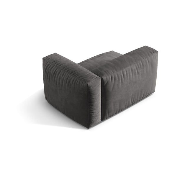 Modul pentru canapea modulară gri cu tapițerie din catifea (cu colț pe partea dreaptă) Martina – Micadoni -image-2