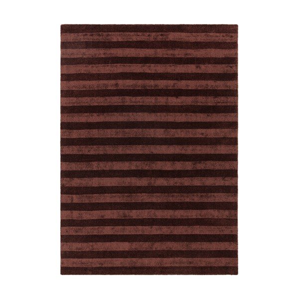 Covor burgundy țesut manual din fibre reciclate 160x230 cm Connor – MADE