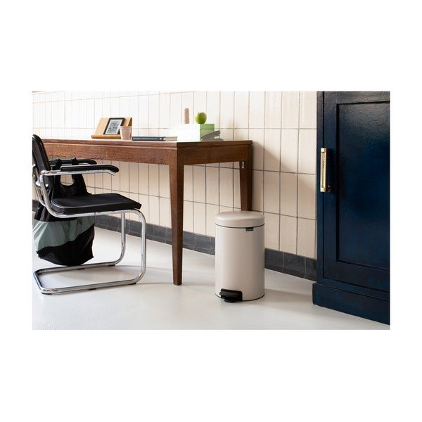 Coș de gunoi bej cu pedală din oțel 12 l NewIcon – Brabantia-image-1