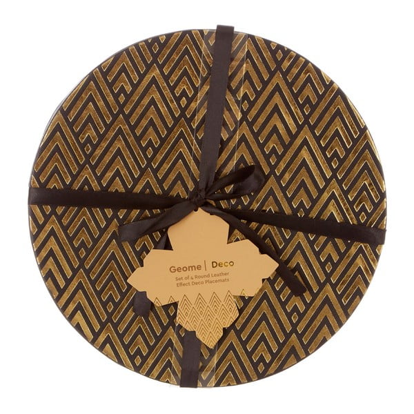 Suporturi pentru farfurii  din piele artificială și  carton  4 buc. ø 25 cm Geome – Premier Housewares-image-3