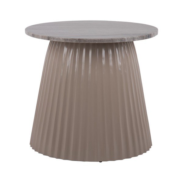 Măsuță de cafea maro deschis rotundă din marmură ø 45 cm Luscious – Leitmotiv