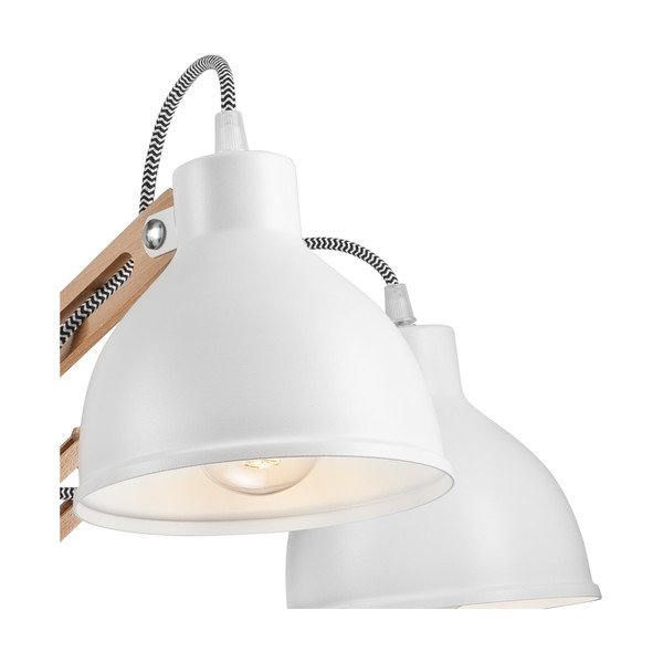 Plafonieră albă/maro cu abajur din metal ø 15 cm Marcello – LAMKUR-image-3