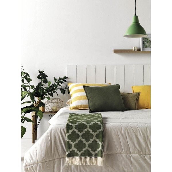 Pled din amestec de bumbac Euromant Damasco, 140 x 180 cm, auriu-image-1