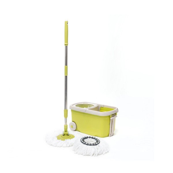 Set mop rotativ și găleată InnovaGoods, galben
