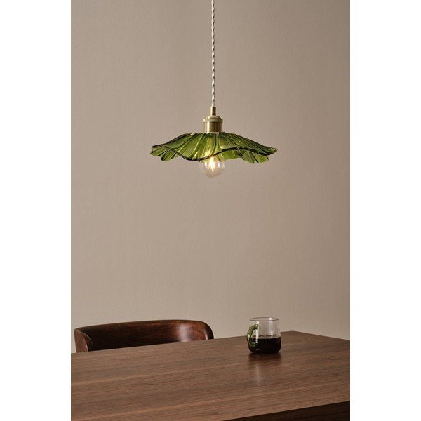 Lustră verde/aurie din sticlă ø 30 cm Nugget – Jotex-image-1