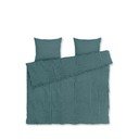 Lenjerie de pat verde-albastră din țesătură crep pentru pat dublu/extinsă 200x220 cm Bæk&Bølge – JUNA