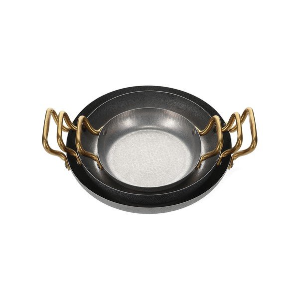 Farfurie argintie pentru servire din metal ø 24 cm Serve – BonBistro-image-4