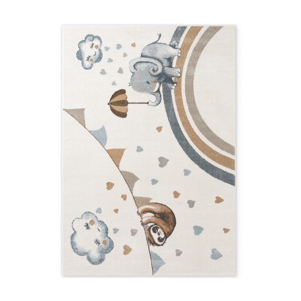 Covor pentru copii crem 120x170 cm Walk like an Elephant Rainy Party – Villeroy&Boch