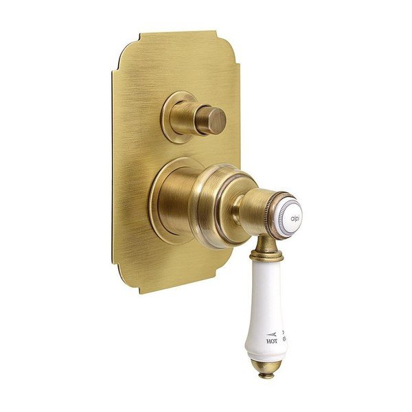 Baterie în culoarea bronzului pentru duș încastrată (2 ieșiri) Vienna – Sapho