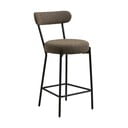 Scaun de bar maro tapițat (înălțime șezut 65 cm) Badalona – House Nordic