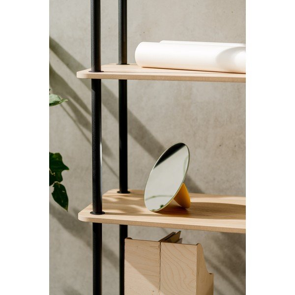 Etajeră în culoare naturală cu aspect de lemn de stejar 80x163x35 cm Teidi – noo.ma-image-3