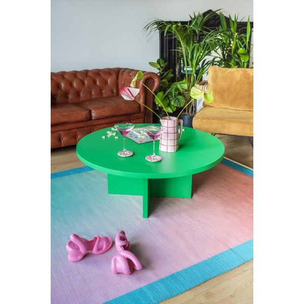 Măsuță de cafea verde rotundă ø 100 cm Pausa – Really Nice Things-image-1
