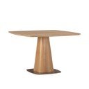 Masă de dining cu aspect de lemn de stejar 120x120 cm Etel – MOME