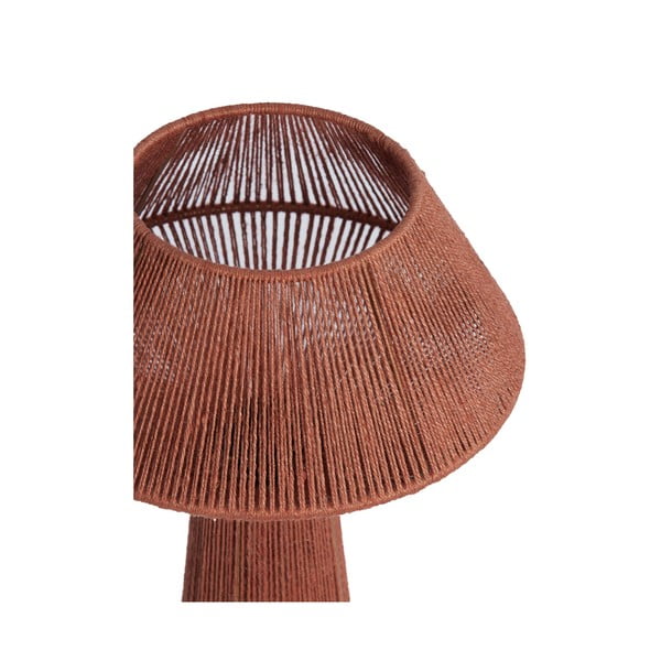 Veioză roșie cu abajur din iută (înălțime 47 cm) Fugia – Light & Living-image-1