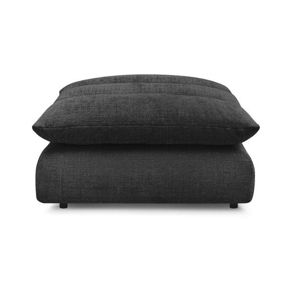 Taburet negru cu tapițerie din chenille Neil – Bobochic Paris-image-3