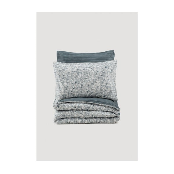 Lenjerie de pat albă/gri din bumbac ranforcé pentru pat dublu/extinsă 260x220 cm Molly – Mijolnir