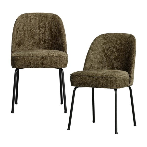 Scaune de dining kaki 2 buc. din catifea Vogue – WOOOD-image-2