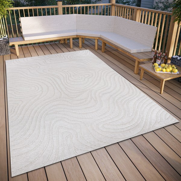 Covor de exterior crem 194x290 cm – Elle Decoration-image-1