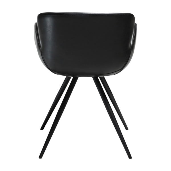 Scaun de sufragerie negru cu cotiere tapițat Gaia – DAN-FORM Denmark-image-4