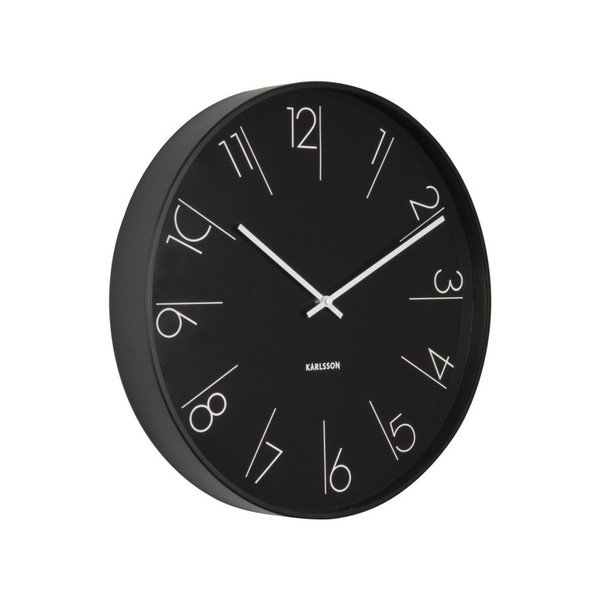 Ceas de perete Present Time Elegant, negru-image-1
