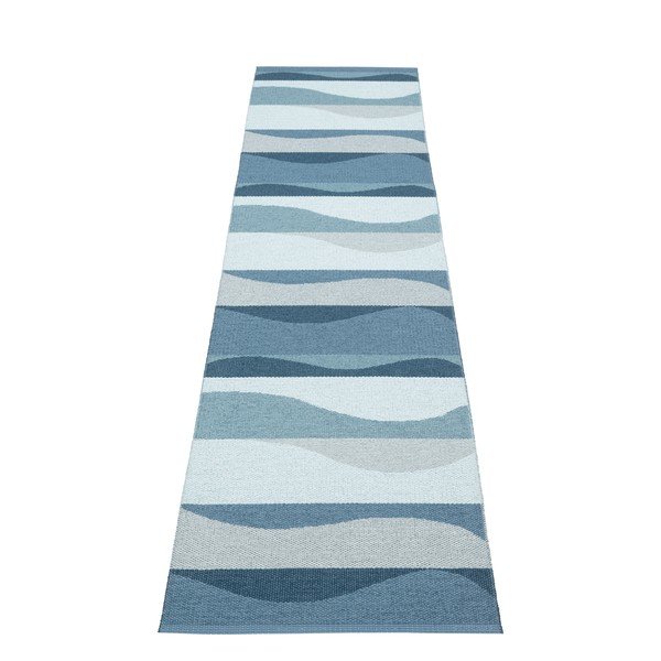 Covor tip traversă pentru interior și exterior albastru 70x300 cm Urvi Water – Pappelina-image-2