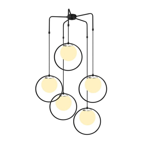 Lustră metalică Opviq lights Satyros, negru-image-2