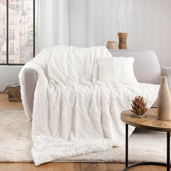 Pătură crem din micropluș/cocolino 180x220 cm Foxy – douceur d'intérieur-image-1