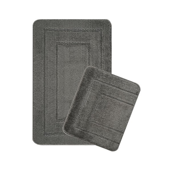 Covorașe de baie gri-antracit 2 buc. 50x80 cm Cerceve – Foutastic