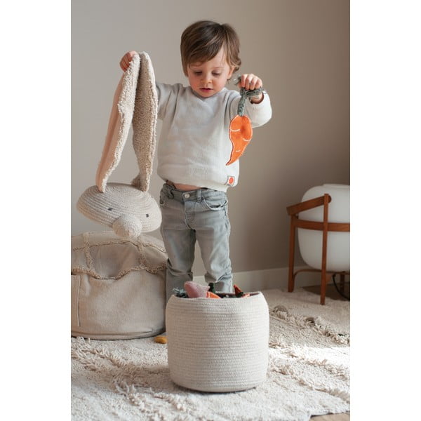 Coș de jucării pentru copii crem din material textil ø 25x30 cm Rita the Rabbit – Lorena Canals-image-1
