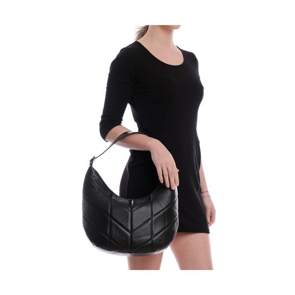 Geantă din piele Anna Luchini, negru-image-4