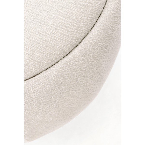 Puf crem cu tapițerie din țesătură bouclé Irisha – Bizzotto-image-4