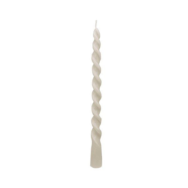 Set 2 lumânări din ceară PT LIVING Spiral, alb