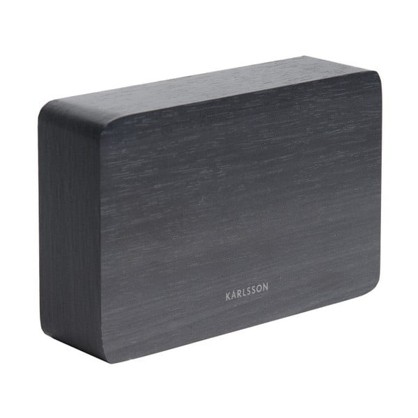 Ceas alarmă cu aspect de lemn Karlsson Square, 15 x 10 cm-image-1