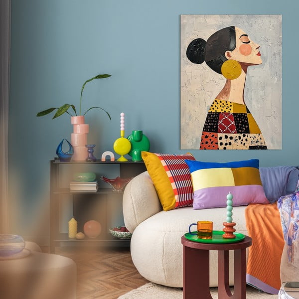 Tablou cu detalii pictate manual 70x100 cm Mae – Styler-image-1