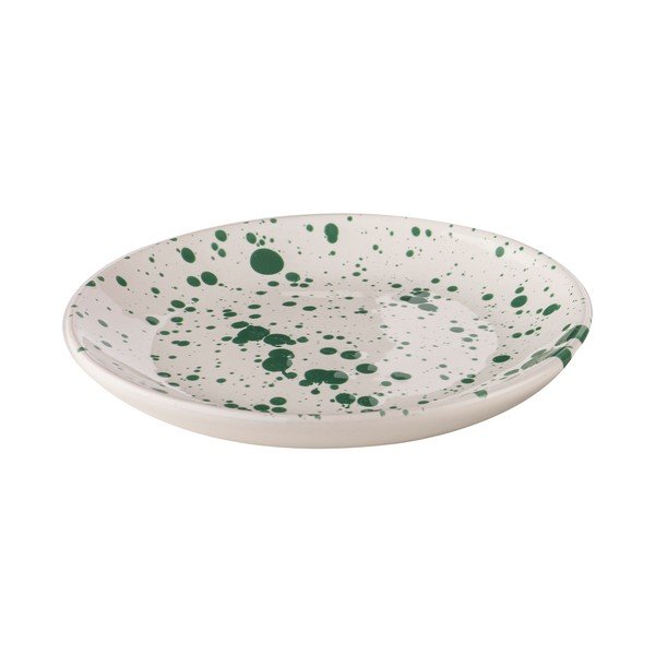 Farfurii pentru desert  din gresie alb-verde 4 buc. ø 18 cm Carnival – Ladelle-image-1
