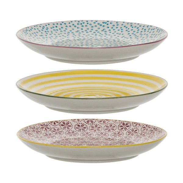 Set de 3 farfurii de desert din gresie ceramică Bloomingville Patrizia, ø 16 cm-image-1