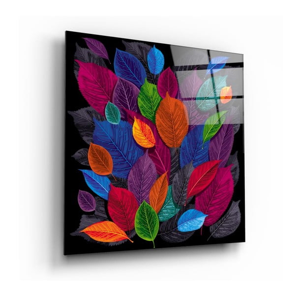 Tablou din sticlă Insigne Colored Leaves, 60 x 60 cm