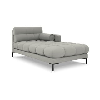 Șezlong divan cu cotieră pe partea dreaptă Cosmopolitan Design Bali, gri deschis