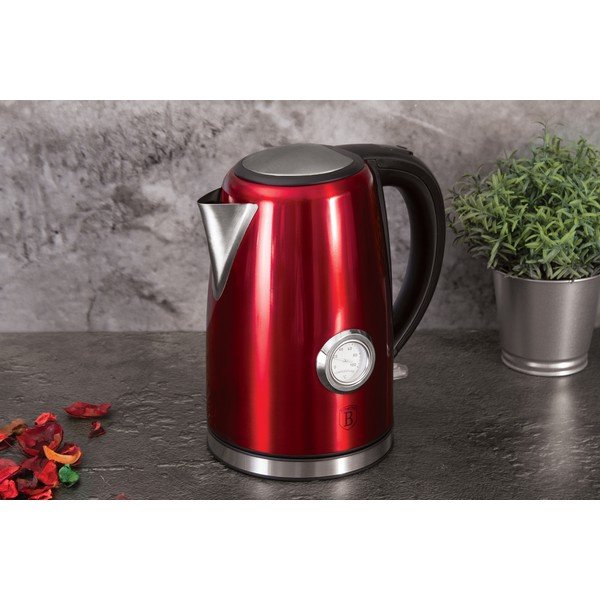 Ceainic electric roșu de 1,7 l Burgundy Metallic Line - BerlingerHaus-image-1