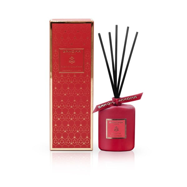 Difuzor de parfum în cutie cu aromă de scorțișoară și vanilie Bahoma London Diffuser, 100 ml, roșu