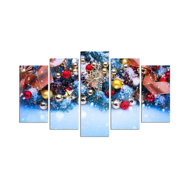 Tablou în cinci părți  Christmas Bells, 110x60 cm