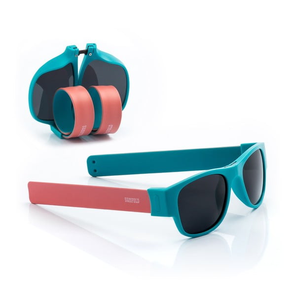 Ochelari de soare pliabili InnovaGoods Sunfold AC1, roz - albastru