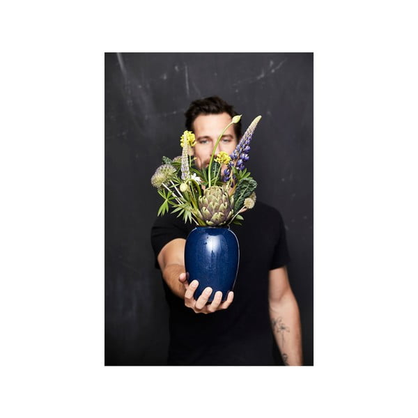 Vază albastru-închis din gresie (înălțime 20 cm) Gastro Blue – Bitz-image-4