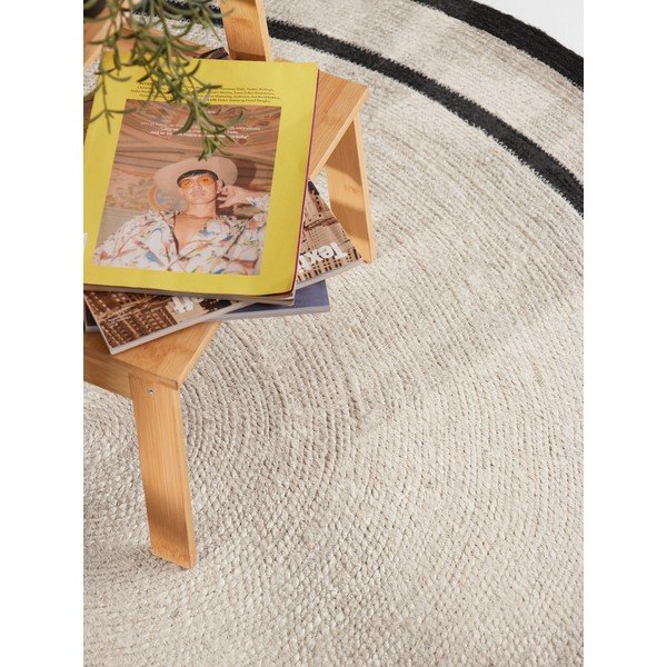 Covor în culoare naturală deschisă reversibil/țesut manual rotund din iută ø 200 cm Lina – Hanse Home-image-3