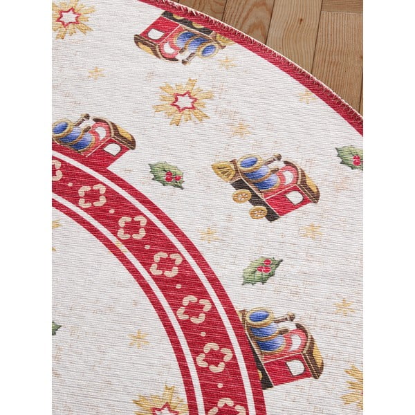 Covor roșu rotund ø 160 cm  cu model de Crăciun Toy's Delight Train – Villeroy&Boch-image-3