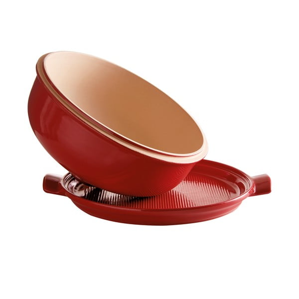 Formă rotundă din ceramică pentru copt pâine Emile Henry, roșu-image-3