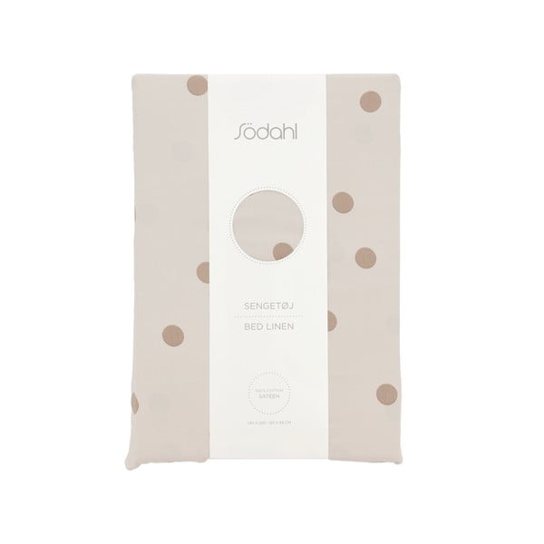 Lenjerie de pat maro din bumbac satinat pentru pat de o persoană 140x200 cm Solaris – Södahl-image-4